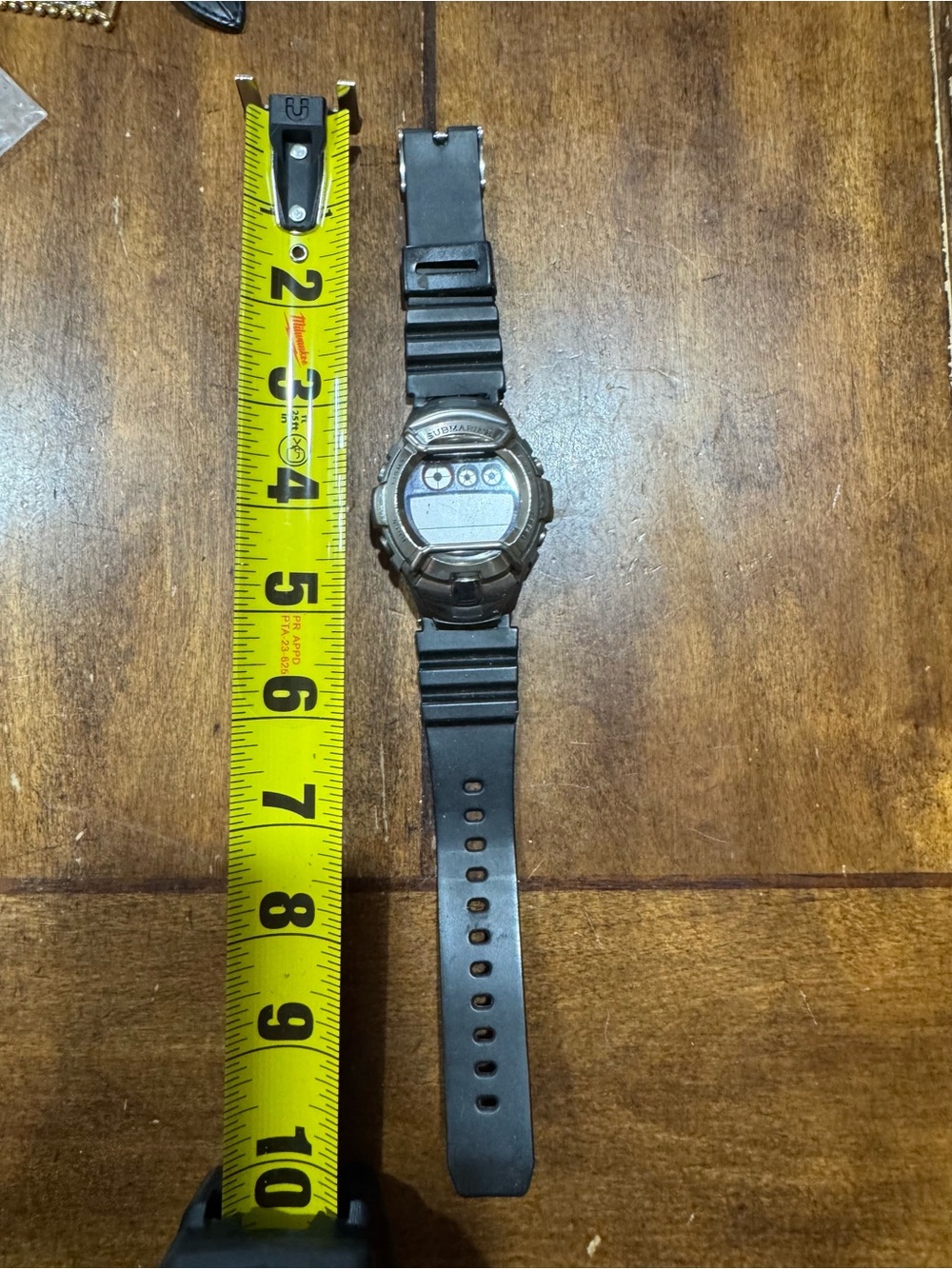 Submarine Black Digital Sport Watch with Rubber Strap